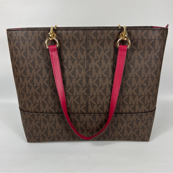 Michael Kors Large Signature Logo Tote Shoulder Bag NWT - Picture 9 of 14